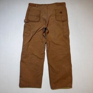 Carhartt Mens Work Pants 42x32 B11 BRN Brown Canvas‎ Carpenter Utility Trousers
